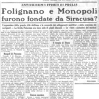Viterbo Michele (1951) Polignano e Monopoli furono fondate da Siracusa? (La Gazzetta del Mezzogiorno, 14 agosto 1951, p. 3).jpg