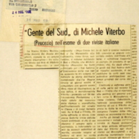 (1968) “Gente del Sud” di Michele Viterbo (Peucezio) nell’esame di due riviste italiane.JPG