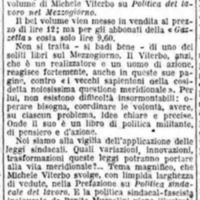 (1927) Il volume di M. Viterbo su Politica del lavoro (La Gazzetta di Puglia, 1 gennaio 1927, p. 3).jpg