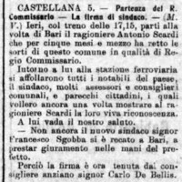 MV (1907), Partenza del R. Commissario - La firma di sindaco per l'esattezza (Corriere delle Puglie, 5 ottobre 1907, p. 2).jpg