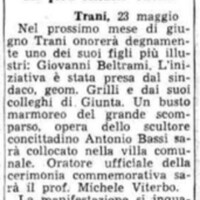 (1963), A Trani solenne rievocazione di Giovanni Beltrani, La commemorazione sarà fatta dal prof. Michele Viterbo (La Gazzetta del Mezzogiorno, 24 maggio 1963, p. 11).jpg