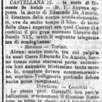 MV (1908), In morte di Edmondo De Amicis (Corriere delle Puglie, 15 marzo 1908, p. 1).jpg
