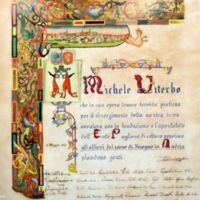 (1945) Attestato offerto a Michele Viterbo dagli allievi del corso di disegno di Andria.JPG