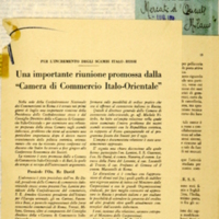 (1931), Una importante riunione promossa dalla “Camera di Commercio italo-orientale”, Per l'incremento degli scambi Italo-Russi, I mercati d'Oriente, luglio 1931, p. 11-14.JPG