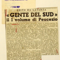(1959), Gente del Sud. Il primo volume di Peucezio edito da Laterza.jpeg