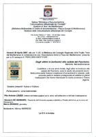 Lettera invito per la presentazione del volume &quot;Dagli ultimi re borbonici alla caduta del Fascismo&quot; (Bari, 20 aprile 2007)