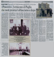 Peucezio, formicone di Puglia dai moti proletari al fascismo e dopo