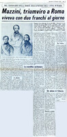 VM (1972), Mazzini, triumviro a Roma viveva con due franchi al giorno (La Gazzetta del Mezzogiorno, 23 febbraio 1972, p. 3).jpg