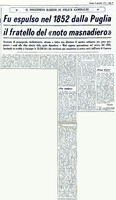 VM (1971), Fu espulso nel 1852 dalla Puglia il fratello del noto masnadiero (La Gazzetta del Mezzogiorno, 9 gennaio 1971, p. 3).jpg
