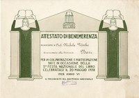 (1928) Attestato di benemerenza (Associazione Alleanza Nazionale del Libro ).jpg