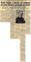 Peucezio (1963) - Perchè Sonnino e Salandra non entrarono nel primo Ministero presieduto da Giolitti (La Gazzetta del Mezzogiorno - 8 maggio 1963).jpg