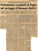 Peucezio (1963) - Parlamentari e prefetti di Puglia nel carteggio di Giovanni Giolitti (La Gazzetta del Mezzogiorno - 11 maggio 1963, p. 3).jpg