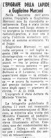 (1954) L'epigrafe della lapide a Guglielmo Marconi (La Gazzetta del Mezzogiorno, 13 settembre 1954, p. 6).jpg