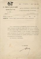(1929) Comunicazione  per la nomina di Michele Viterbo ad Amministratore della Provincia di Bari (Prefetto di Bari).jpg