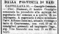 Vice (1908), Consiglio Comunale [a Castellana] (Corriere delle Puglie, 1 giugno 1908, p. 2).jpg