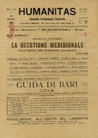 (1913) La questione meridionale alla vigilia del suffragio universale (Humanitas 1913 - Notizia pubblicitaria).jpg