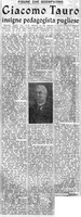 Viterbo Michele (1951) Giacomo Tauro insigne pedagogista pugliese (La Gazzetta del Mezzogiorno, 27 marzo 1951, p. 3).jpg
