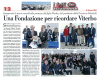 Una Fondazione per ricordare Viterbo: inaugurata lo scorso venerdì alla presenza del figlio Nicola e del presidente della Provincia Schittulli