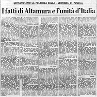 VM - Sabini Celio (1968), I fatti di Altamura e l'unità d'Italia (La Gazzetta del Mezzogiorno, 30 aprile 1968, p. 3).jpg